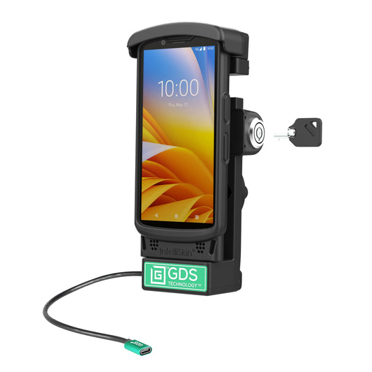RAM Mounts GDS key-locking powered dock for Zebra TC22, TC27, TC53 and TC58 in IntelliSkin – product photo
