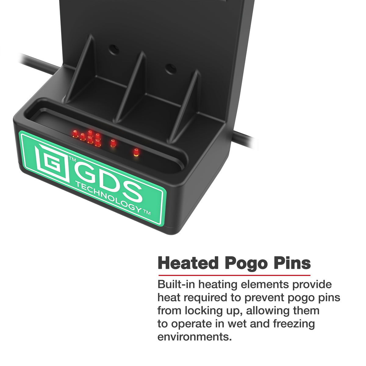 RAM Mounts GDS key-locking powered dock with USB-A and heated pins for Zebra TC73 and TC78 in IntelliSkin – additional view