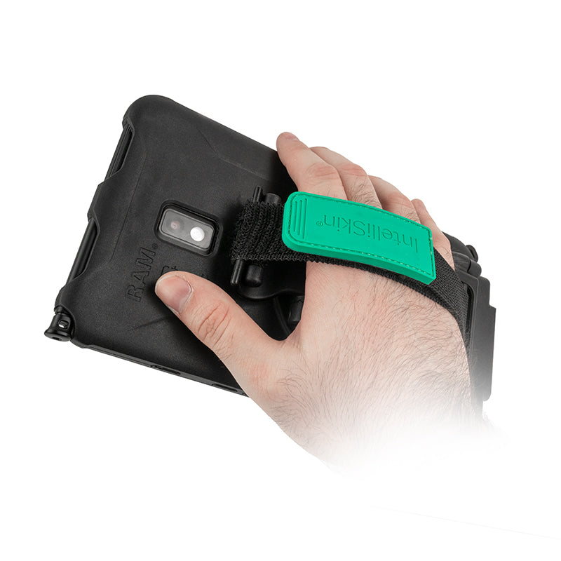 RAM Mounts GDS Hand-Stand magnetic hand strap and kickstand for tablets in IntelliSkin – detail photo