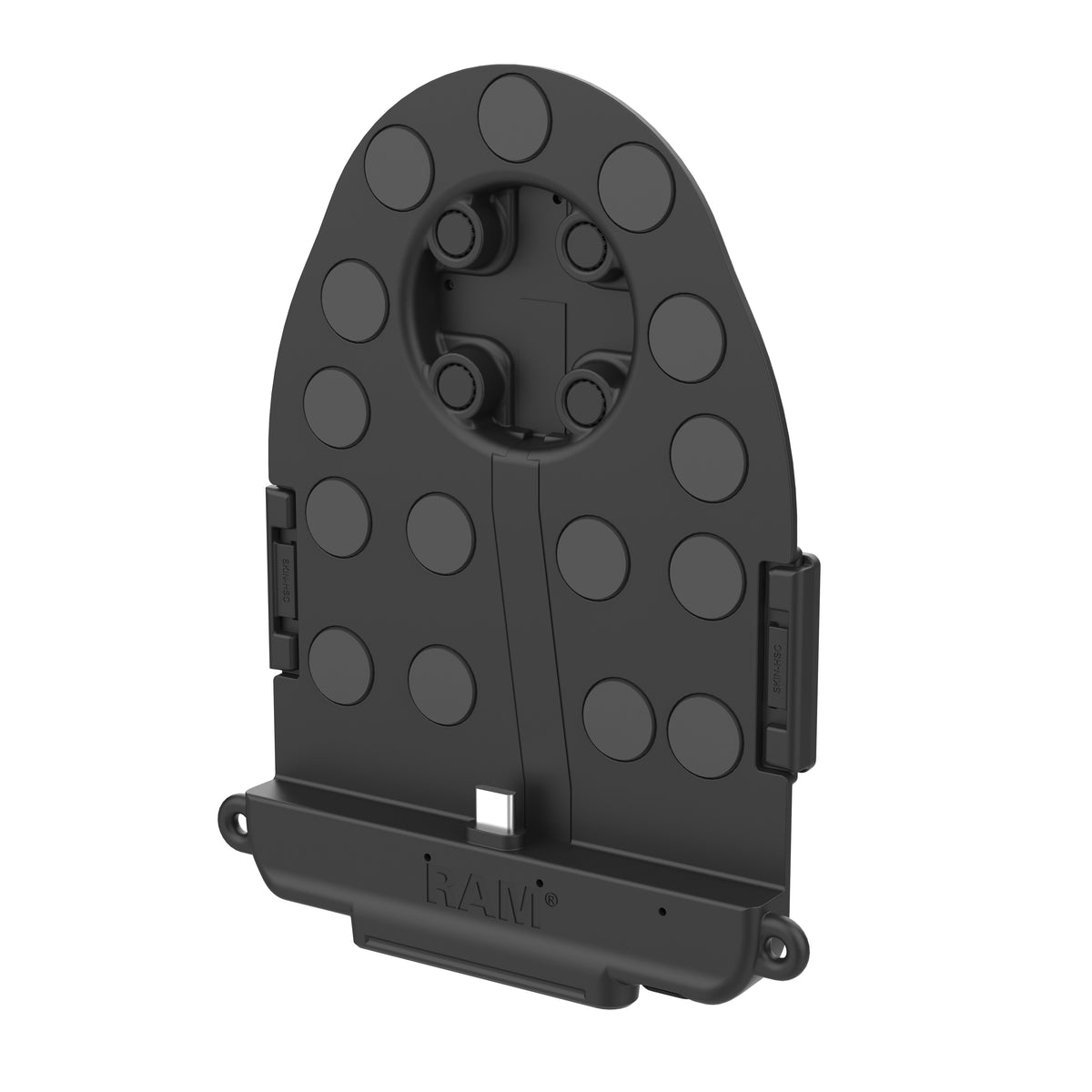 RAM Mounts GDS Tab-Conn adapter for tablets without case with D-Shape & rear pogo pads – additional view