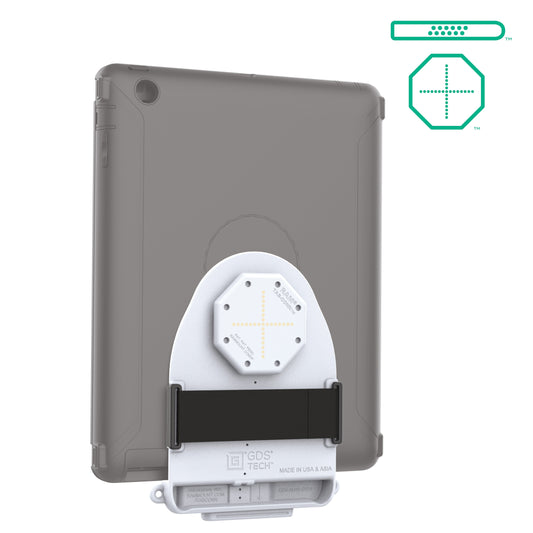 RAM Mounts GDS Tab-Conn adapter for OtterBox Defender cases with D-Shape & rear pogo pads in light grey – main product photo