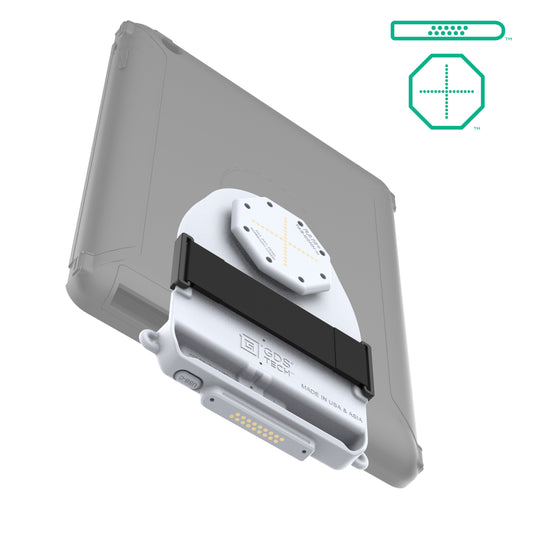 RAM Mounts GDS Tab-Conn adapter for OtterBox Defender cases with D-Shape & rear pogo pads in light grey – alternative view