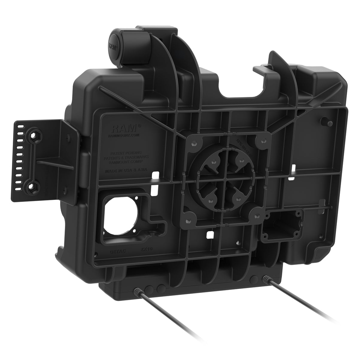 RAM Mounts power + data dock with USB-A for Getac ZX10 rugged tablet – further view