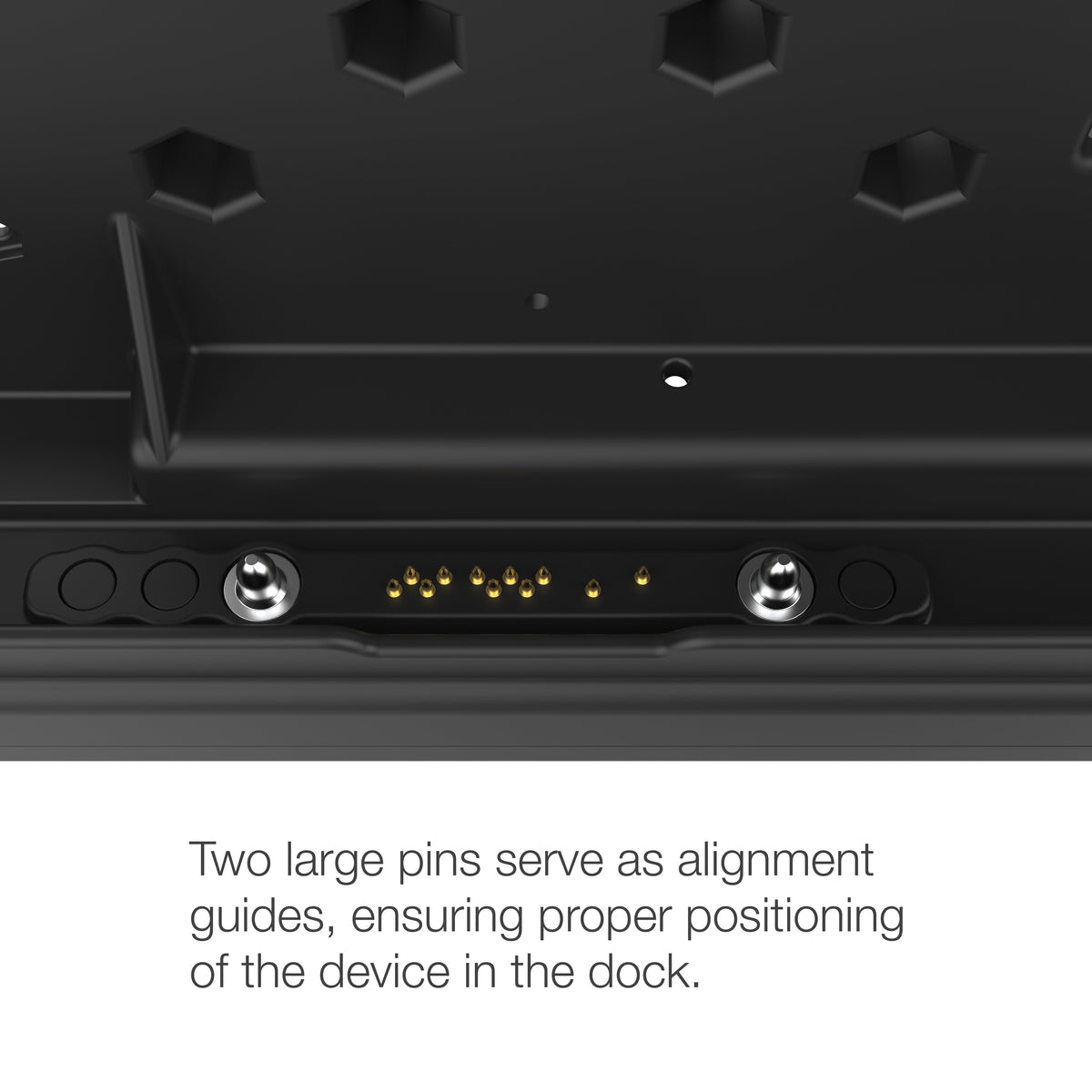 RAM Mounts key-locking power + data dock with USB-A for Getac ZX80 rugged tablet – another angle