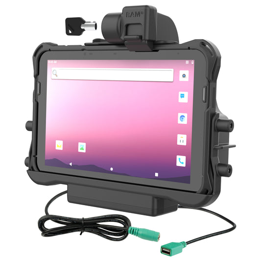 RAM Mounts key-locking power + data dock for Honeywell ScanPal EDA10A tablet – product photo