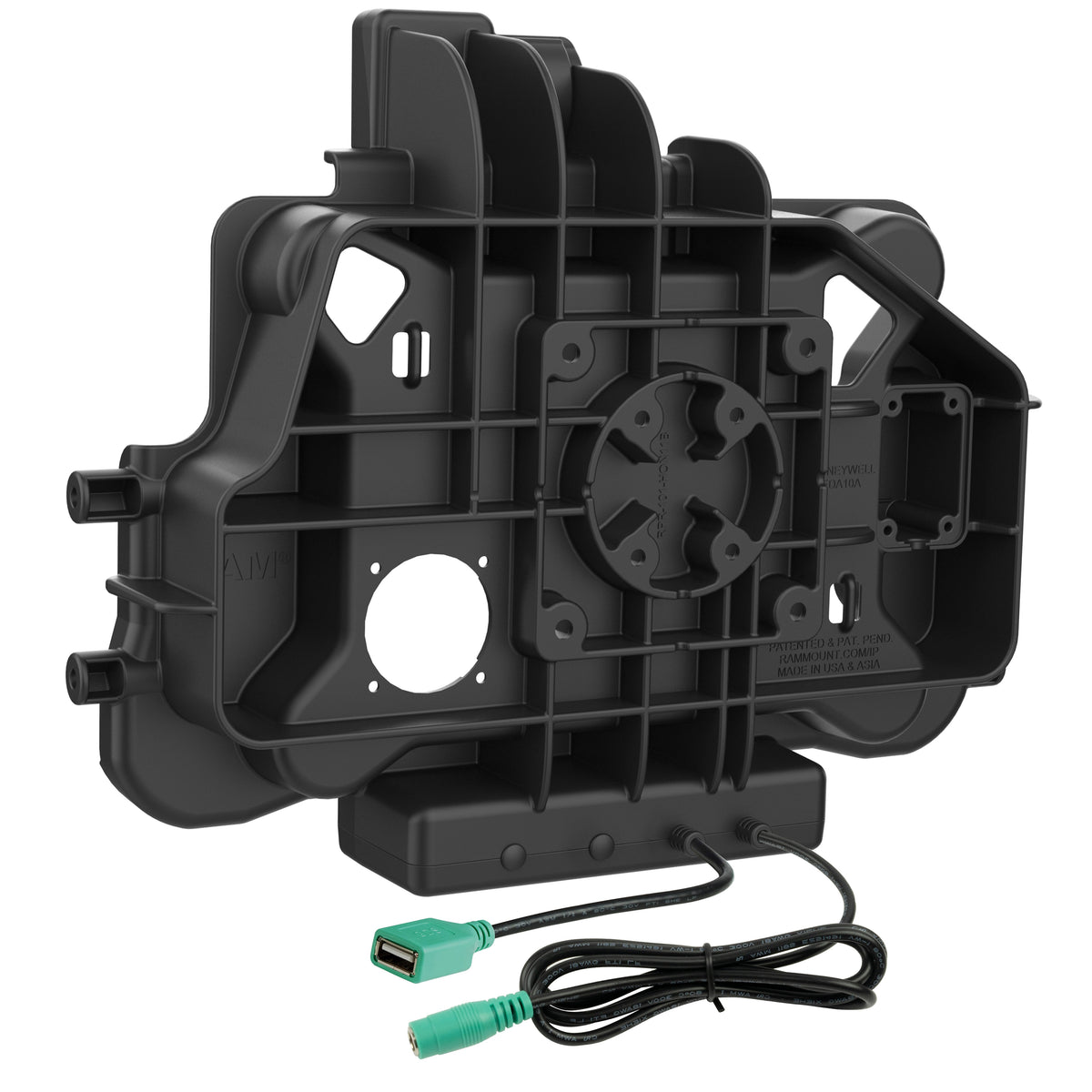 RAM Mounts power + data dock for Honeywell ScanPal EDA10A tablet – another angle