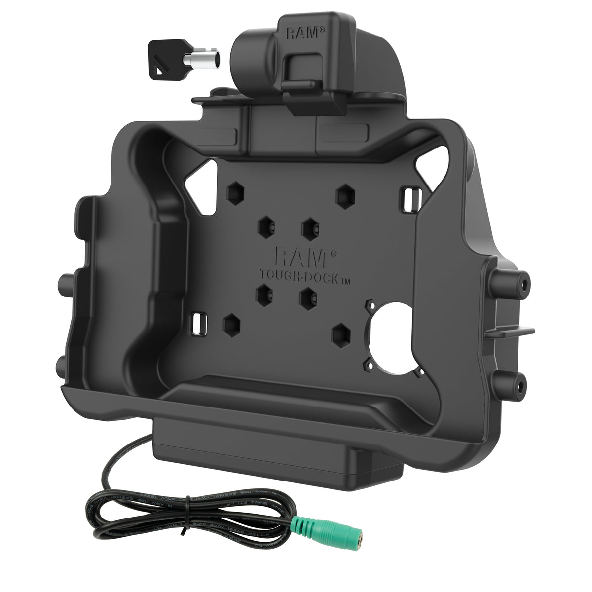 RAM Mounts key-locking powered dock for Honeywell ScanPal EDA10A tablet – alternative view