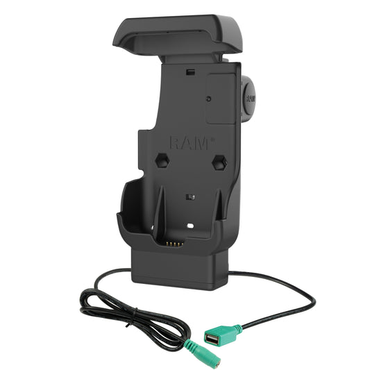 RAM Mounts powered dock + USB-a for Honeywell CT40, CT45 and CT47 – alternative view