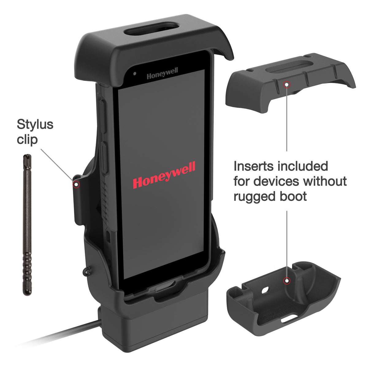 RAM Mounts powered dock with heated pins for Honeywell CT40, CT45 and CT47 – further view