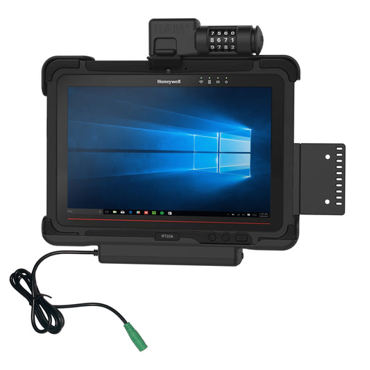 RAM Mounts combo-locking powered dock for Honeywell RT10 rugged tablet – product photo