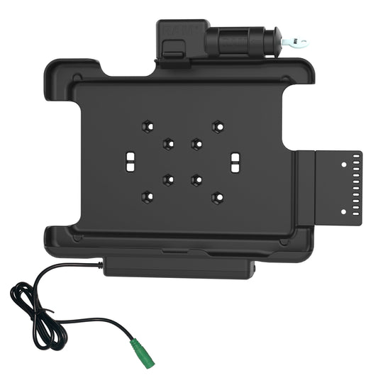 RAM Mounts key-locking powered dock for Honeywell RT10 rugged tablet – alternative view