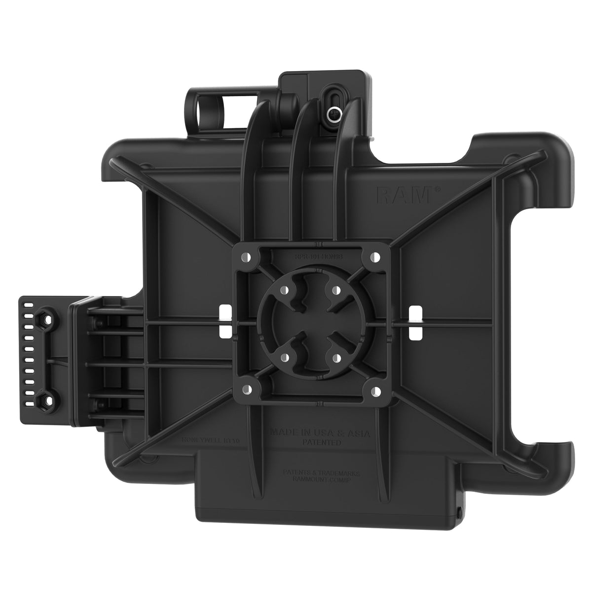 RAM Mounts Form-Fit holder for Honeywell RT10 rugged tablet – another angle