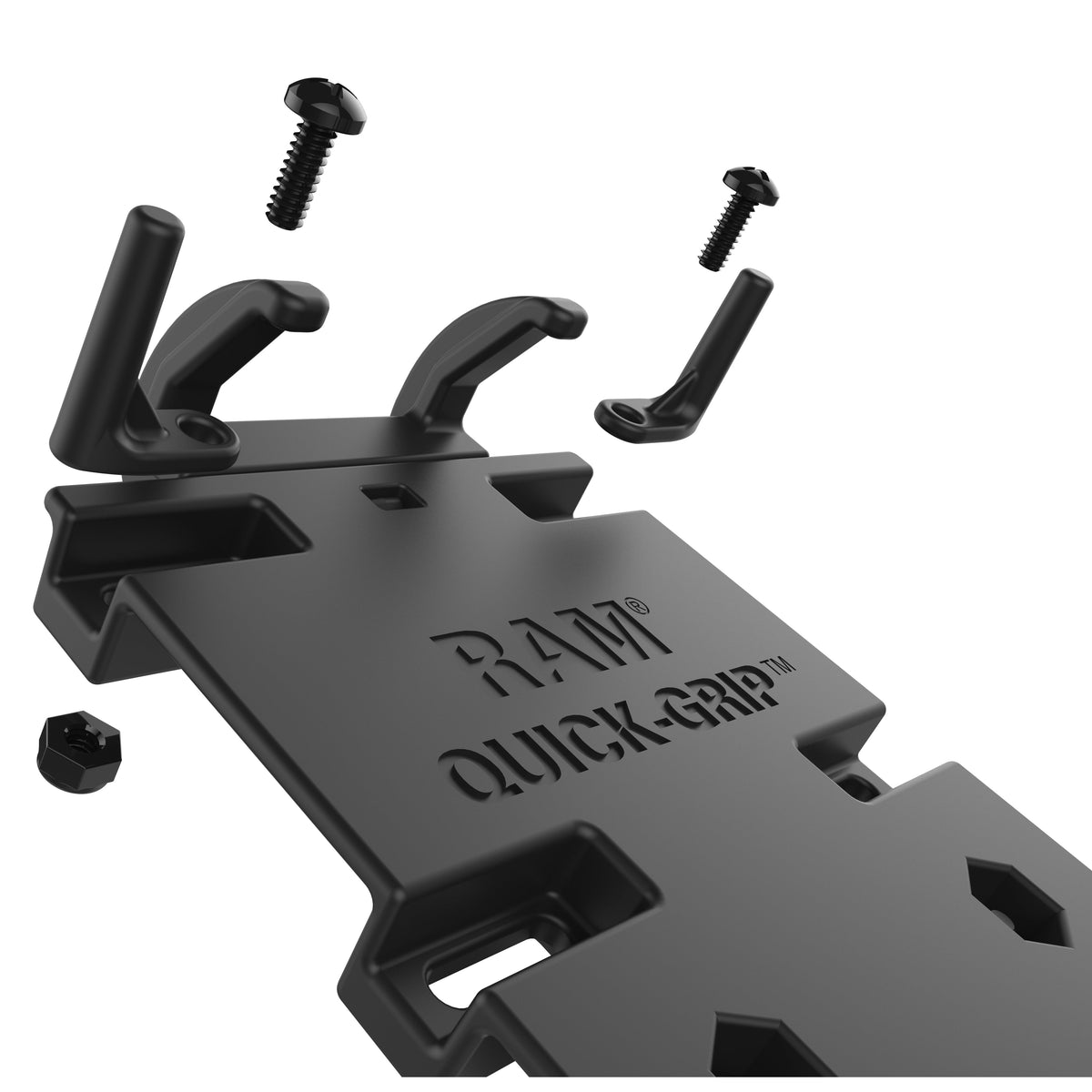 RAM Mounts Quick-Grip XL phone holder with B-size diamond ball base – another view