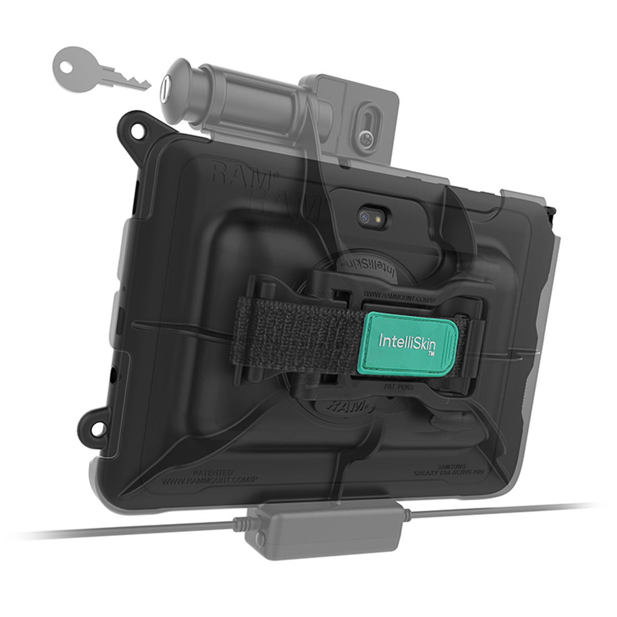 RAM Mounts Locking USB-C Powered Dock + USB-C & USB-A Data for Samsung Tab Active5 Pro and 4 Pro – additional view