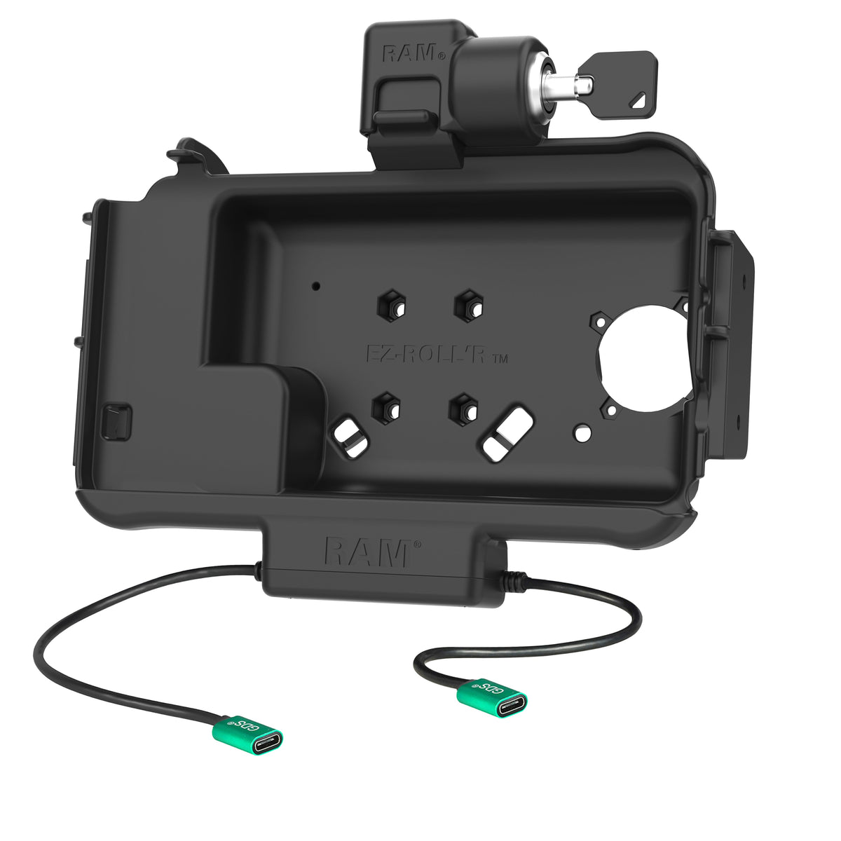 RAM Mounts Locking USB-C Modular Dock + USB-C Data for Samsung Tab Active5 and 3 – alternative view