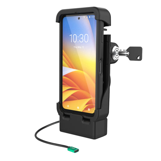 RAM Mounts key-locking powered USB-C vehicle dock for Zebra EM45 – product photo