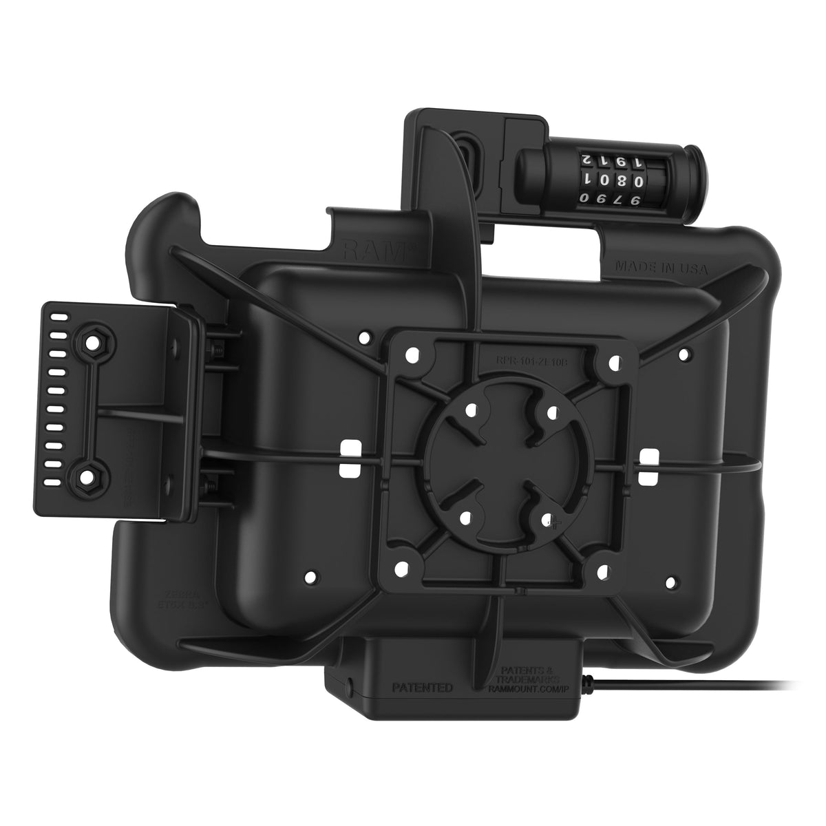 RAM Mounts combination-locking GDS powered dock for Zebra ET5x 8.3" and 8.4" rugged tablets – additional view