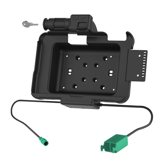 RAM Mounts key-locking GDS power dock with dual USB-A for Zebra ET5x 8.3" and 8.4" rugged tablets – alternative view
