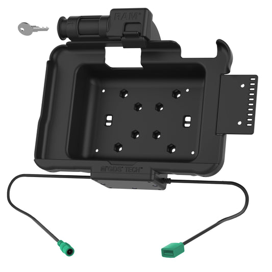 RAM Mounts key-locking GDS power + data dock with USB-A for Zebra ET5x 8.3" and 8.4" rugged tablets – alternative view