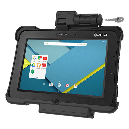 RAM Mounts key-locking GDS Form-Fit holder for Zebra XSLATE L10 rugged tablet – main view