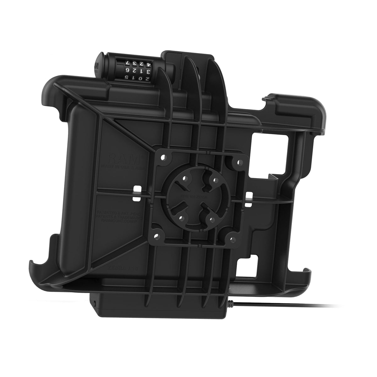 RAM Mounts combination-locking GDS powered dock for Zebra XSLATE L10 rugged tablet – view 4