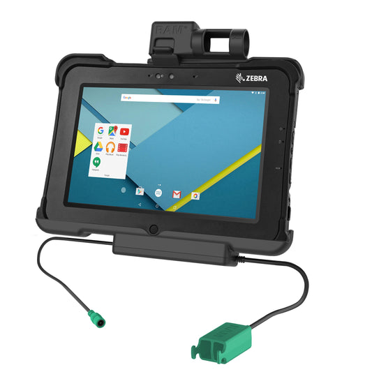 RAM Mounts GDS power dock with dual USB-A for Zebra XSLATE L10 rugged tablet – main view