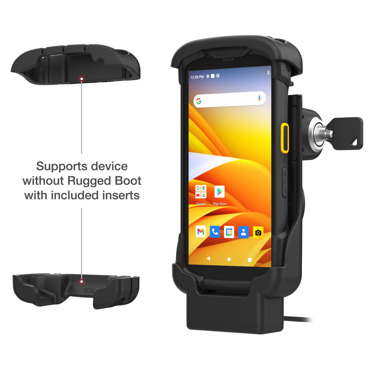 RAM Mounts key-locking Form-Fit powered dock for Zebra TC73 and TC78 – view 4