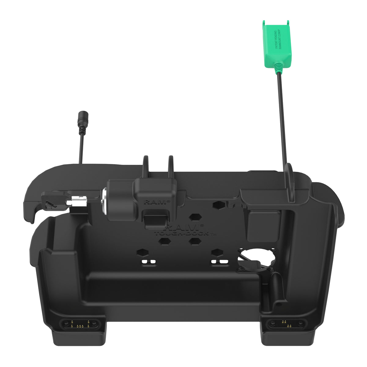 RAM Mounts Key-Locking Power + Dual USB-A Dock with Heated Pins for Zebra ET60 and ET65 – further product photo