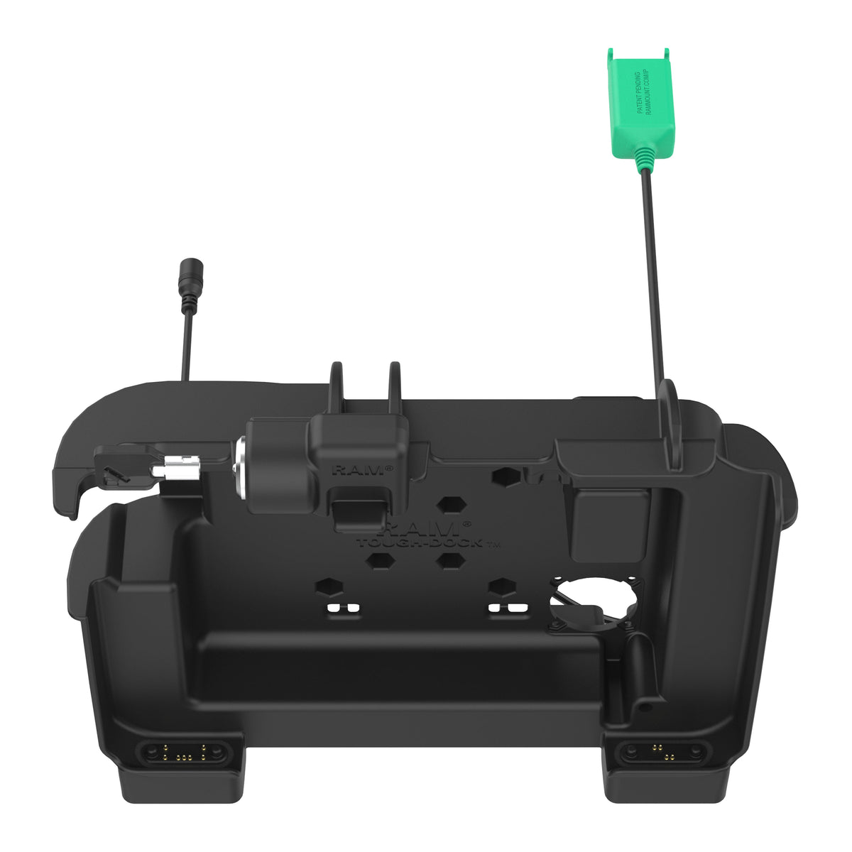 RAM Mounts Key-Locking Power + Dual USB-A Dock for Zebra ET60 and ET65 – further product photo