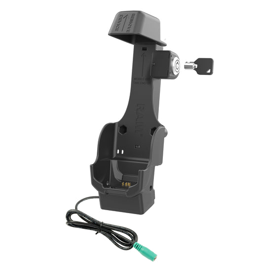 RAM Mounts key-locking Form-Fit powered dock for Zebra TC8300 – alternative view