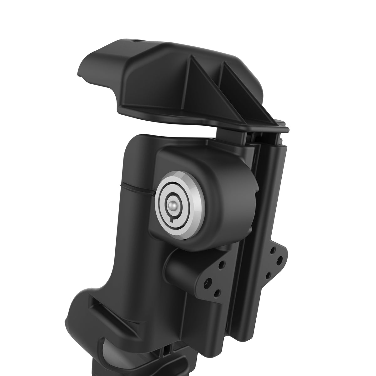 RAM Mounts key-locking spring-loaded Form-Fit powered dock for Zebra TC70, TC72, TC75 and TC77 – another angle