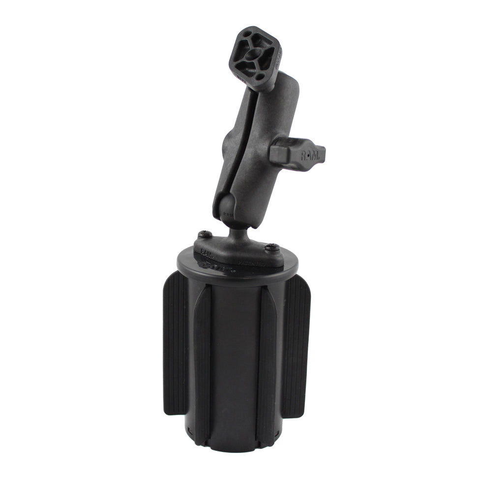 RAM Mounts RAM-A-CAN II cup holder mount with B-size double ball arm and diamond plates (RAP-299-3-B-102U) – product photo