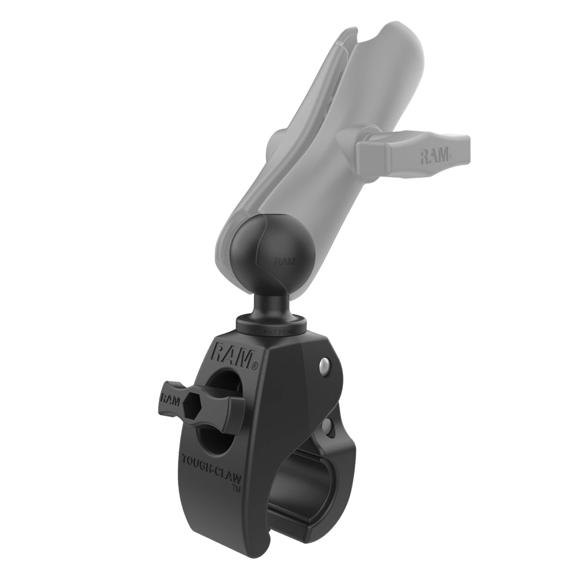 RAM Mounts Tough-Claw medium clamp ball base, C-size, for 1–1.6 inch rails – additional view