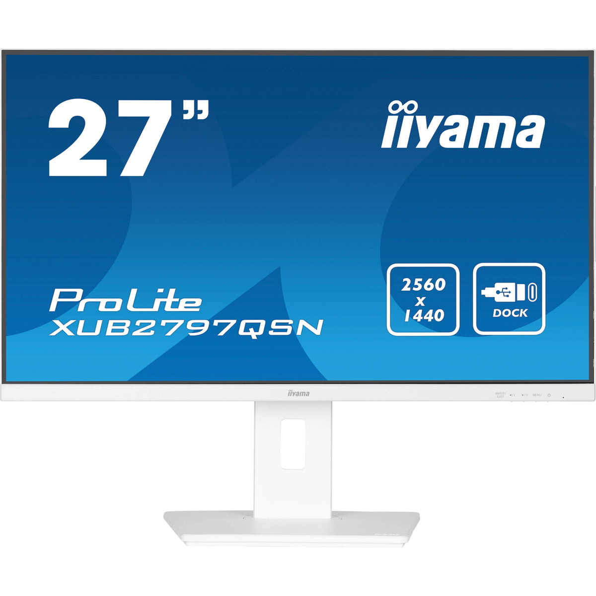 iiyama ProLite XUB2797QSN-W2 27-inch monitor, white – alternate view