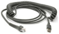 Zebra kabel USB, ekranowany, 4.6 m, spiralny, typ A (CBA-U29-C15ZBR)
