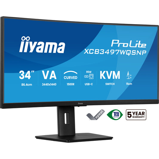 iiyama ProLite XCB3497WQSNP-B1 34-inch curved monitor
