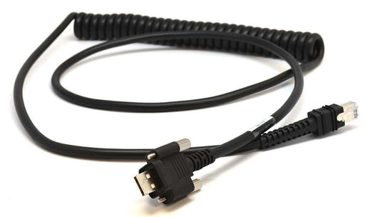 Zebra USB cable, locking connector, coiled, for VC70 – CBA-UF2-C12ZAR