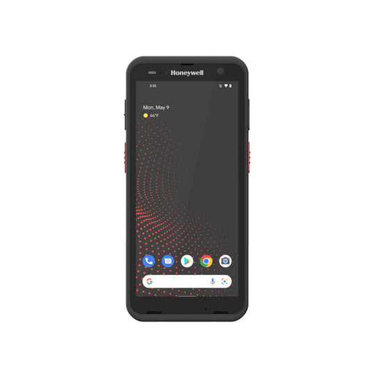 Honeywell CT70 6-inch all-touch Android mobile computer, black, FlexRange 2D imager, 5G + Wi-Fi, standard battery (CT70-X1N-058CS104G) – front view