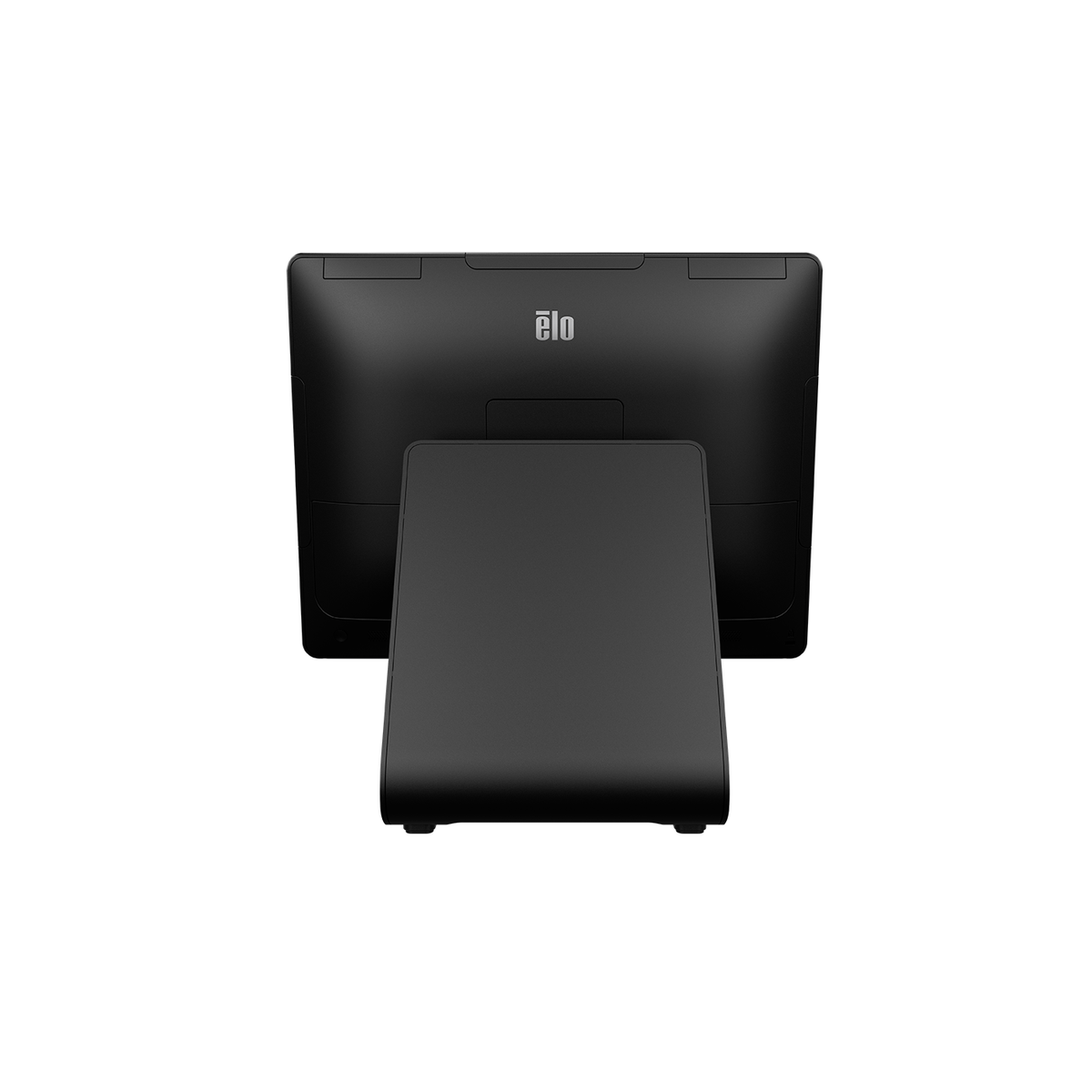 Elo I-Series 3 with Intel 15-inch 4:3 POS touch computer E701555, rear view of POS stand with I/O ports