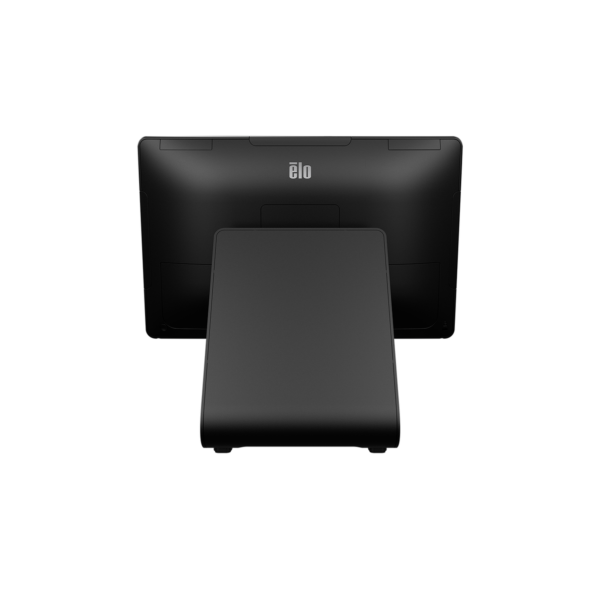 Elo I-Series 3 with Intel 15.6-inch touch computer E705627, rear view of POS stand with I/O ports