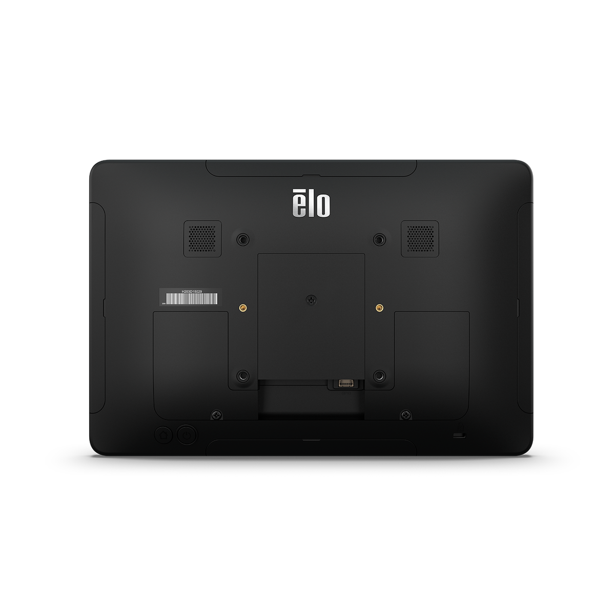 Elo I-Series 5 10.1" rear view with VESA mount and connection bay