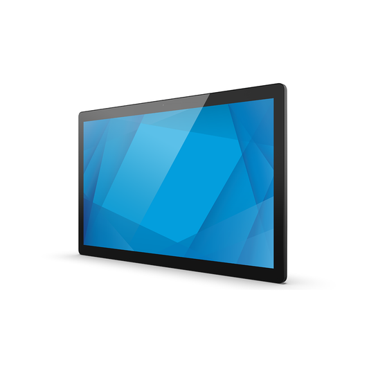 Elo I-Series 4 21.5" black touch computer, angled left view with slim bezel