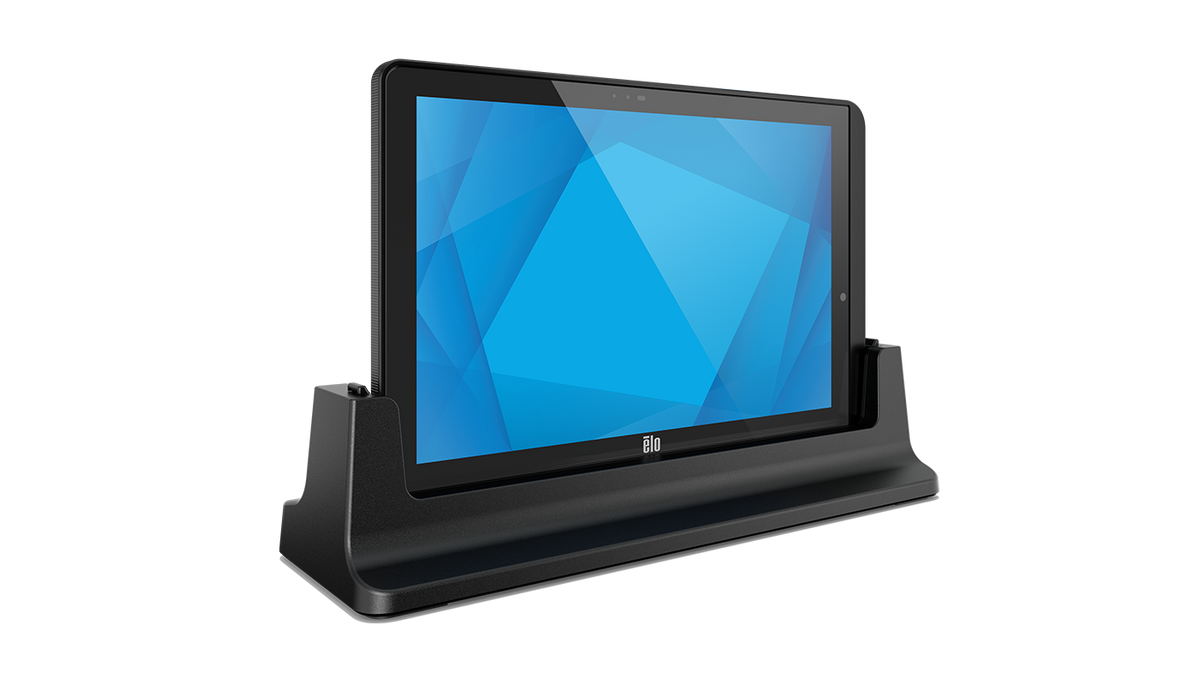 Elo single-slot charging cradle with Elo Pay M100