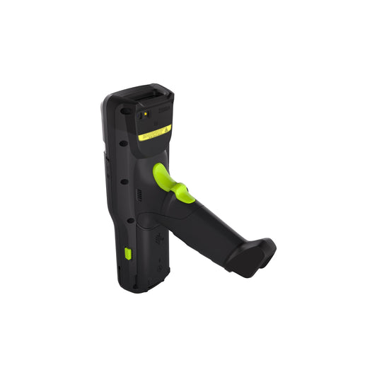 Zebra MC3400 rugged keypad mobile computer, pistol grip, 38-key function numeric keypad (MC3401-0G1R63SS-A6) – back view with pistol grip