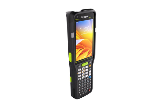 Zebra MC3450 rugged 5G keypad mobile computer, straight shooter, 47-key alphanumeric keypad (MC345B-3S1M54SS-A6) – angled front view