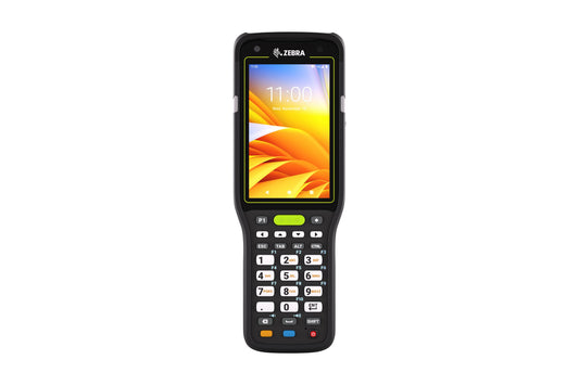 Zebra MC3400 rugged keypad mobile computer, straight shooter, 29-key numeric keypad (MC3401-0S1R62SS-A6) – front view