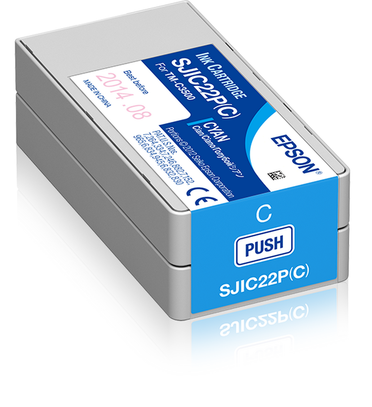 Epson SJIC22P(C) cyan ink cartridge C33S020602 for ColorWorks C3500