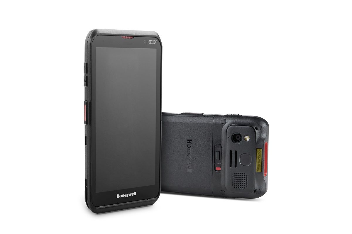 Honeywell ScanPal EDA56 Android mobile computer, Wi-Fi, S0703 2D imager (EDA56-00AE61N21RK) – back and side view