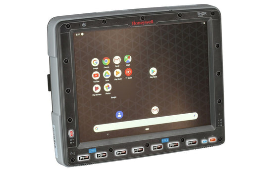Honeywell Thor VM3A 12.1" Android vehicle-mount computer, indoor, capacitive touch (VM3A-L0N-1B4A20E) – angled view