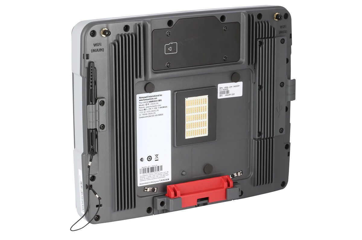Honeywell Thor VM3A 12.1" Android vehicle-mount computer, cold storage, resistive touch (VM3A-L0N-1A2A20E) – back view